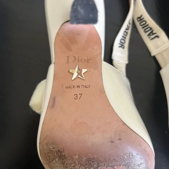 Christian Dior white slingback pump - Picture 6 of 8